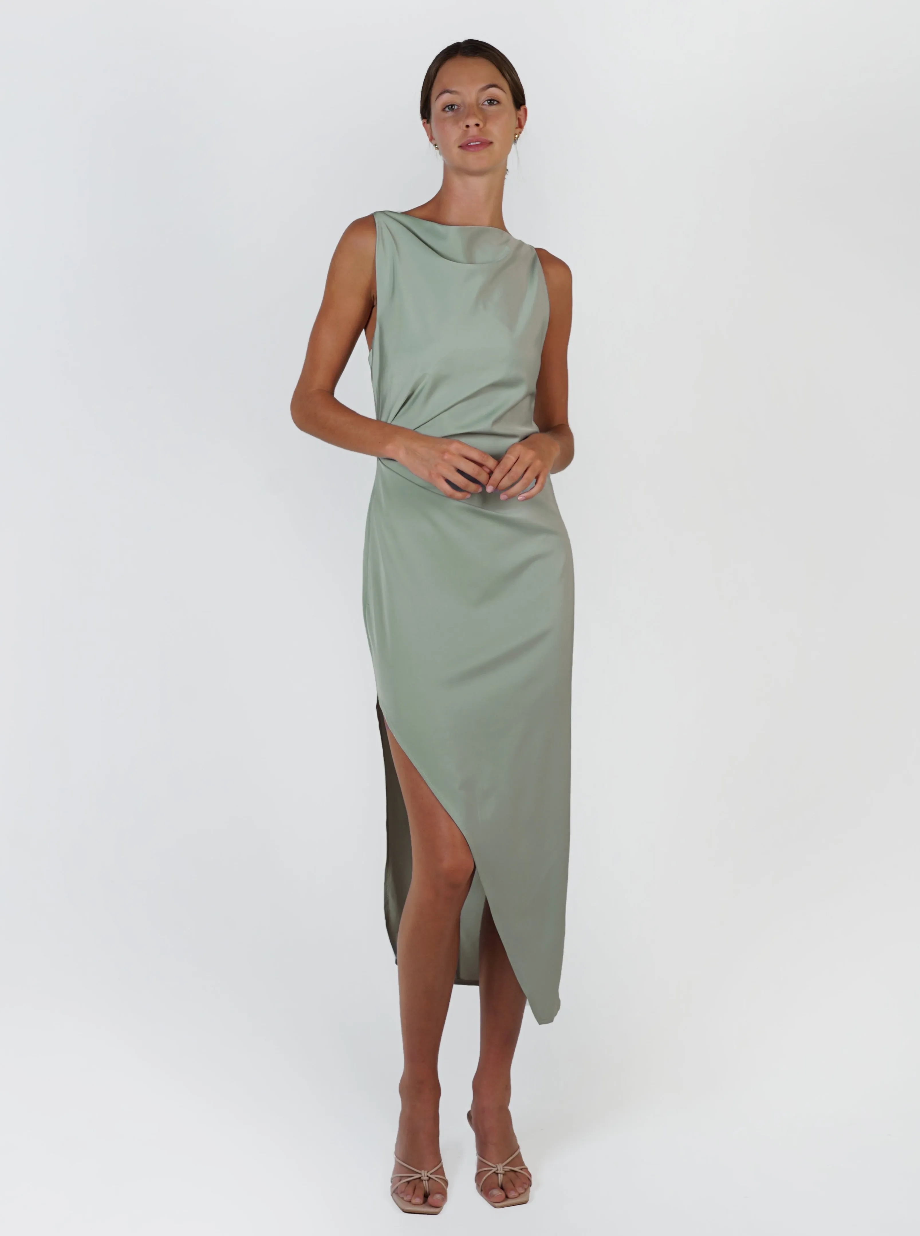Ethereal Multi-Tie Dress - Sage