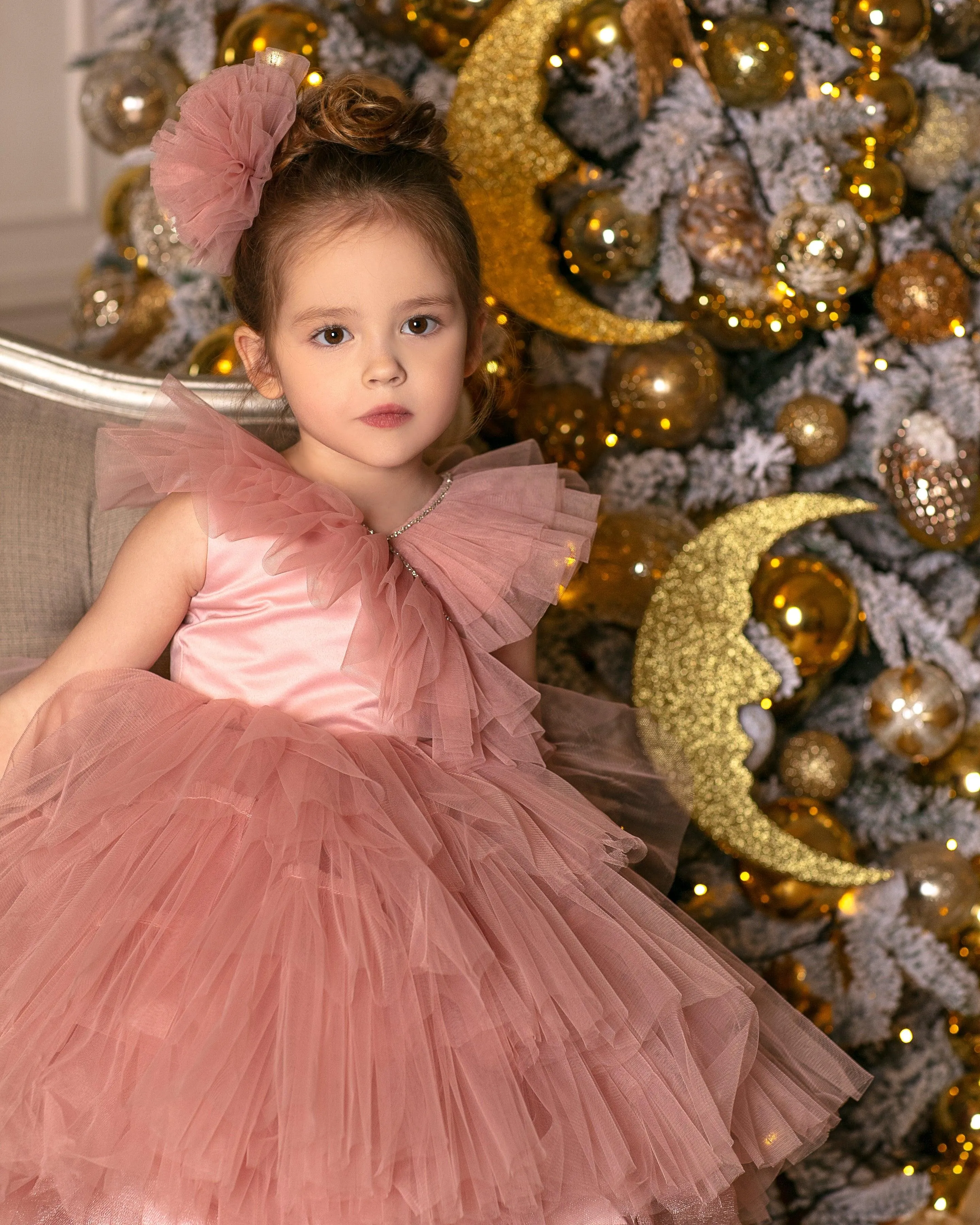 Melis birthday baby dress blush